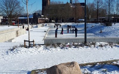 Gladheidbestrijding in de winkelcentra